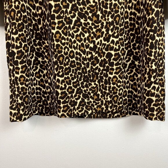 J. Crew Leopard Print Shift Dress Womens Size 8 Lagenlook Mobwife - Picture 6 of 16